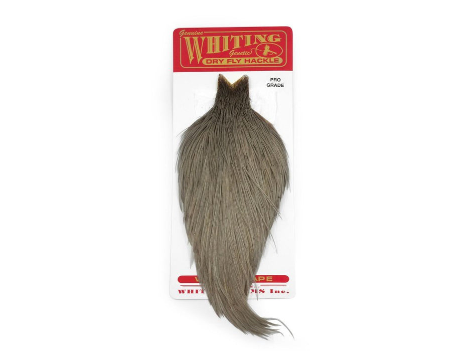 Whiting Bronze Dry Fly Cape White dyed Medium Dun