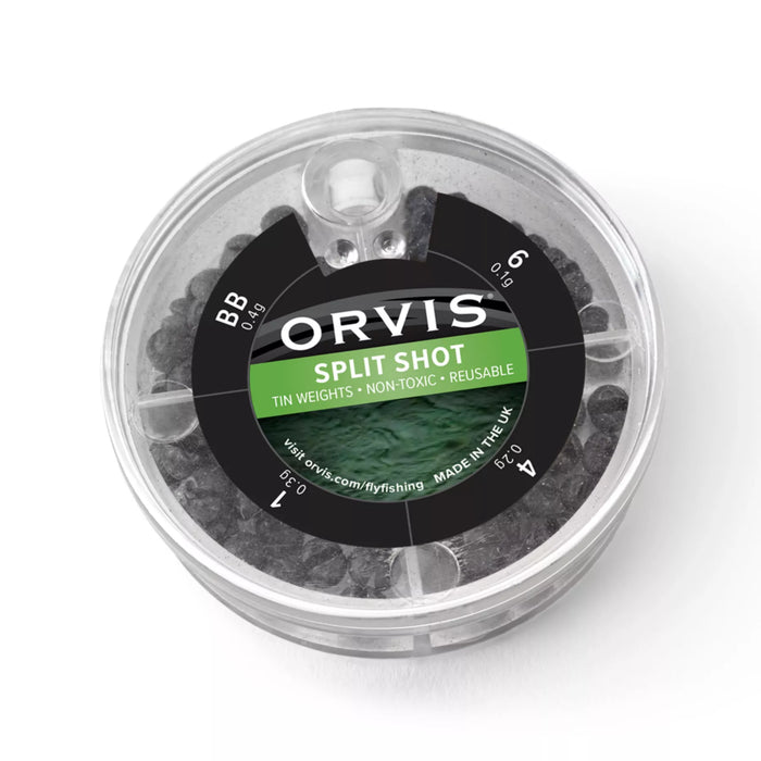 Orvis Non-Toxic Split Shot Multi Pack 4 Sizes Black