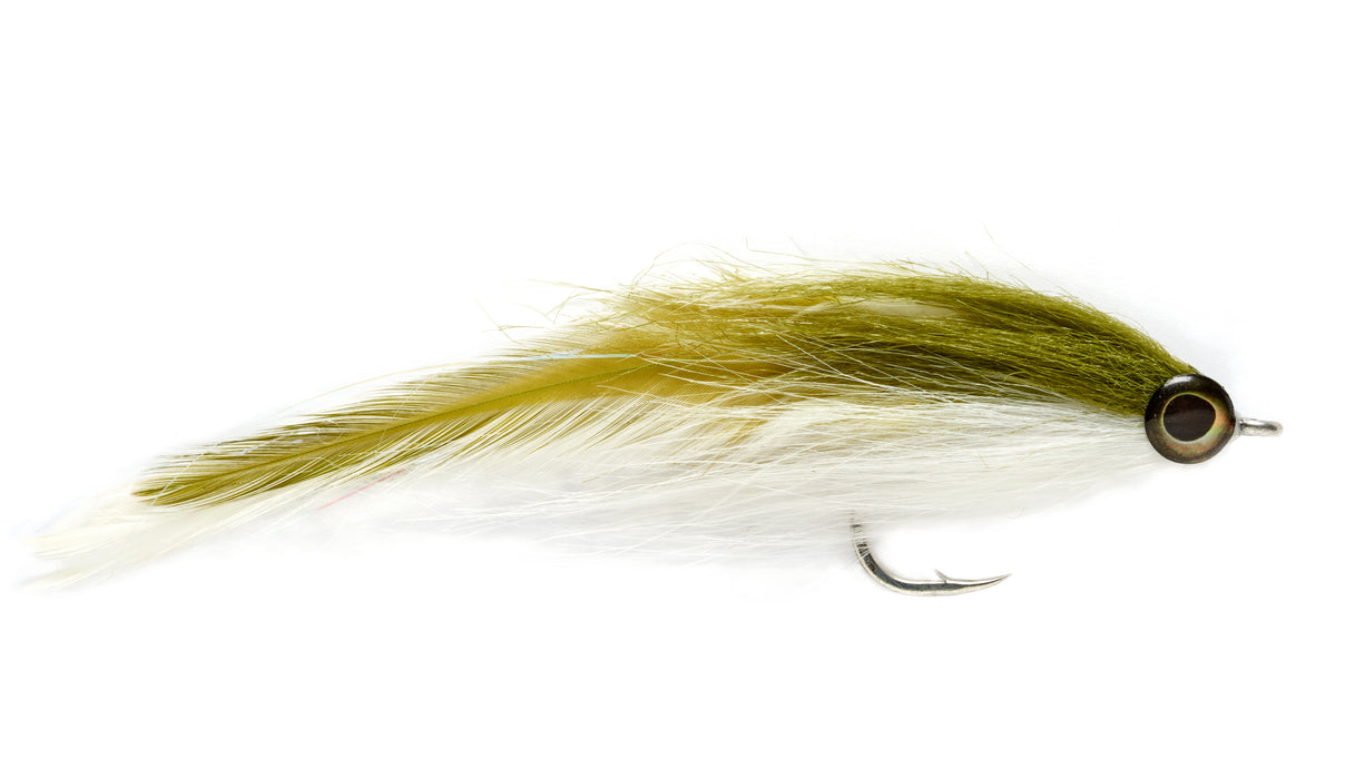 Two Tone Brushy Olive & White (Brush Fly)