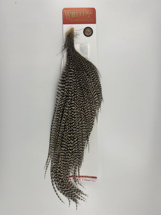 Whiting Bronze Dry Fly Half Cape Grizzly