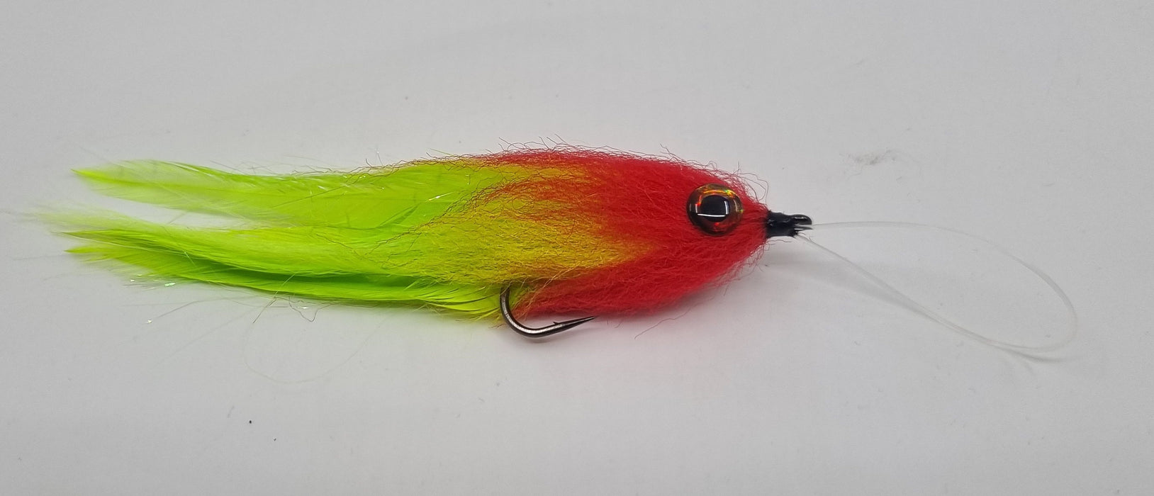 RTF Cod Minnow - Chartreuse/Red #6/0