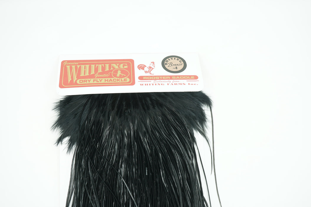 Whiting Bronze Dry Fly Saddle Black