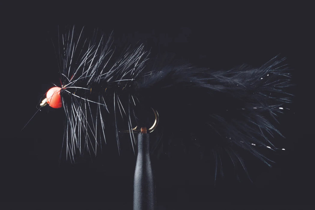FOB Woolly Bugger Black (Fluorescent Orange Bead)