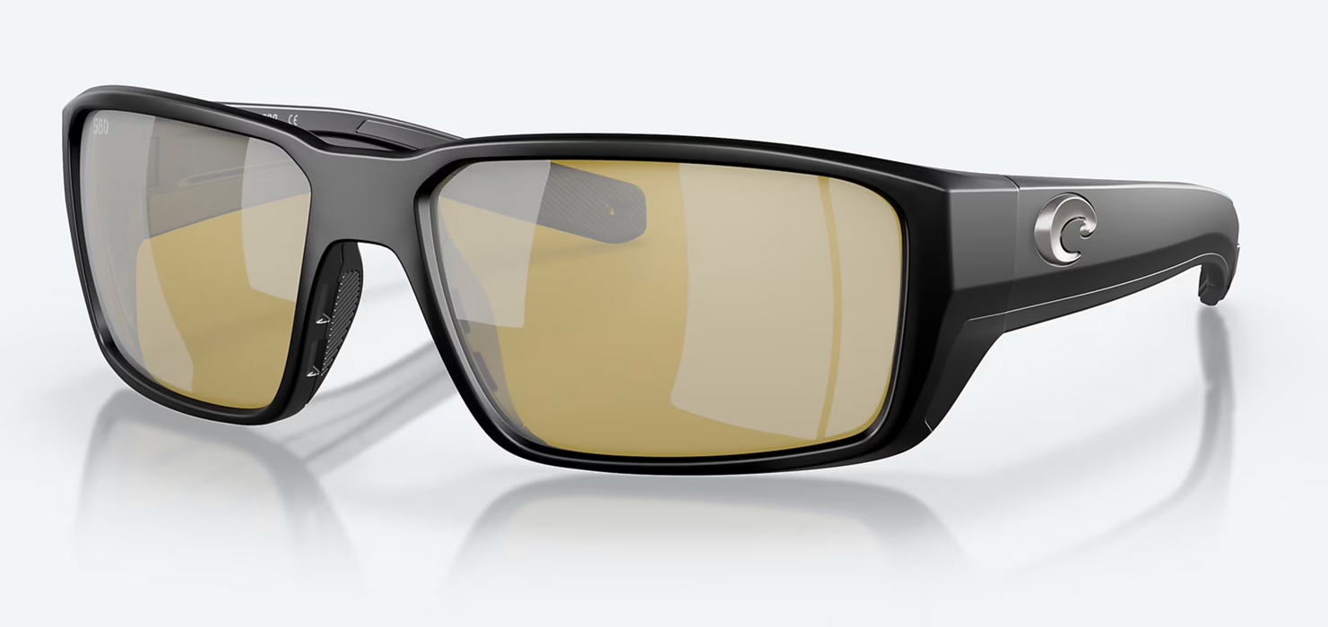 Costa Del Mar Fantail Pro Matte Black Sunrise Silver Mirror 580G Sunglasses