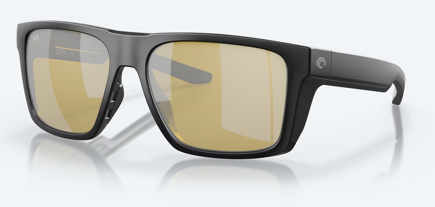 Costa Del Mar Lido Matte Black Sunrise Silver Mirror 580G Sunglasses