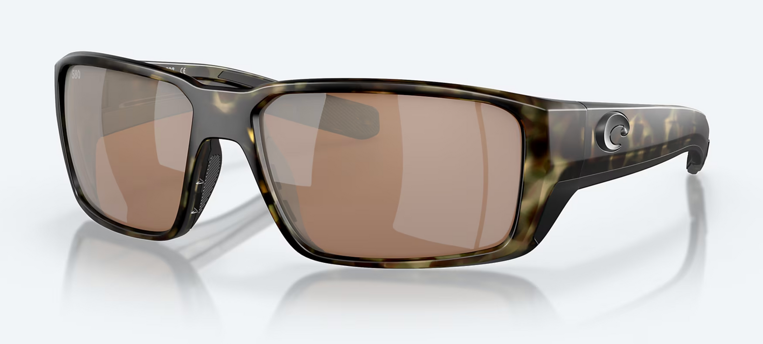 Costa Del Mar Fantail Pro Matte Wetlands Copper Silver Mirror 580G Sunglasses