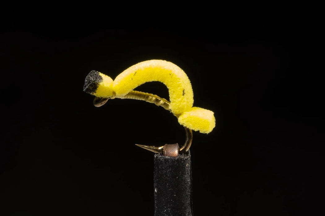 Foam Slim Willow Grub - Yellow