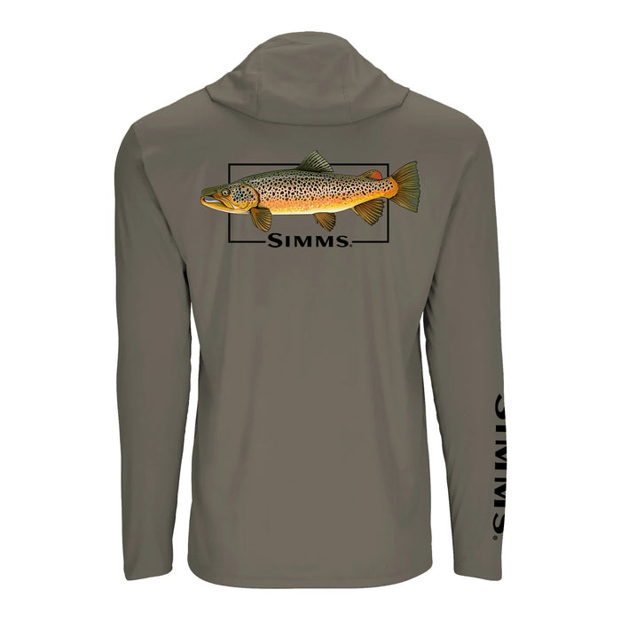 Simms Graphic Solartech Hoody Brown Trout Medium