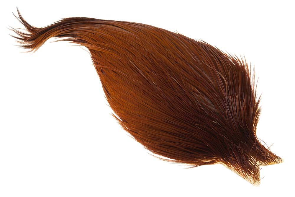 Whiting Bronze Dry Fly Cape White dyed Coachman Brown