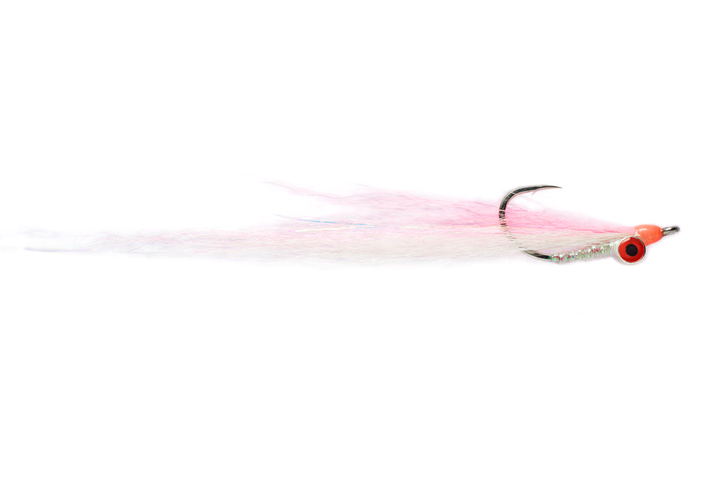 Salty Clouser Minnow Pink and White