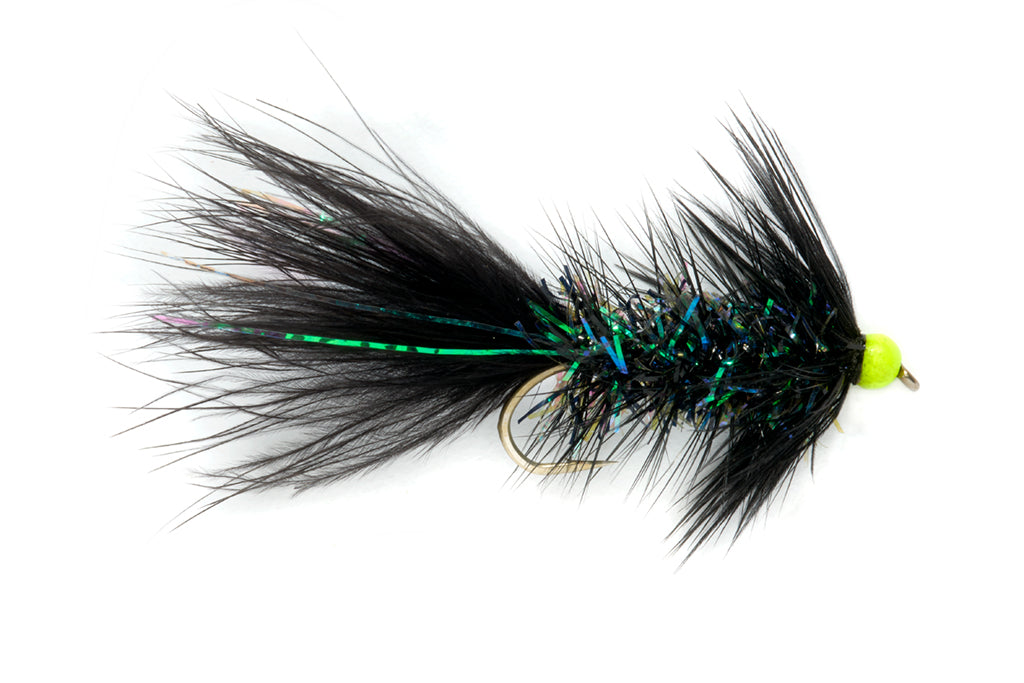 Shimmer Bugger Black & Chartreuse