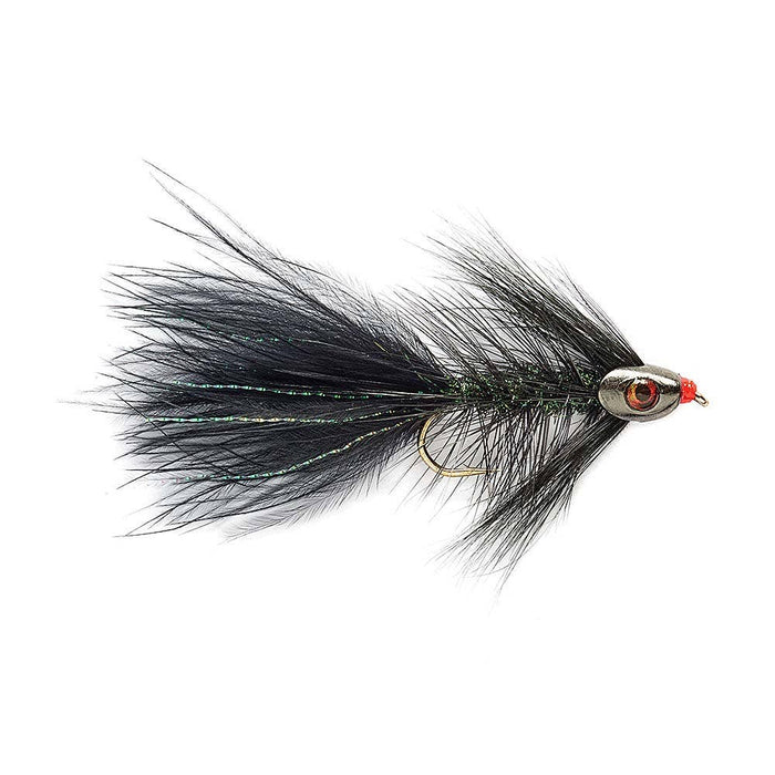 Woolly Buggers Skullhead Black #6