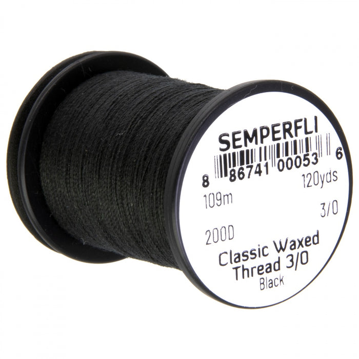 Semperfli Classic Waxed Thread Black