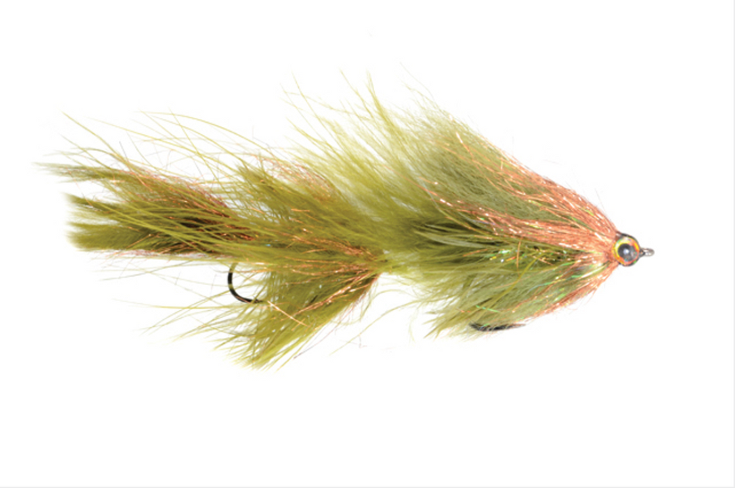 Mongrel Meat olive articulated streamer