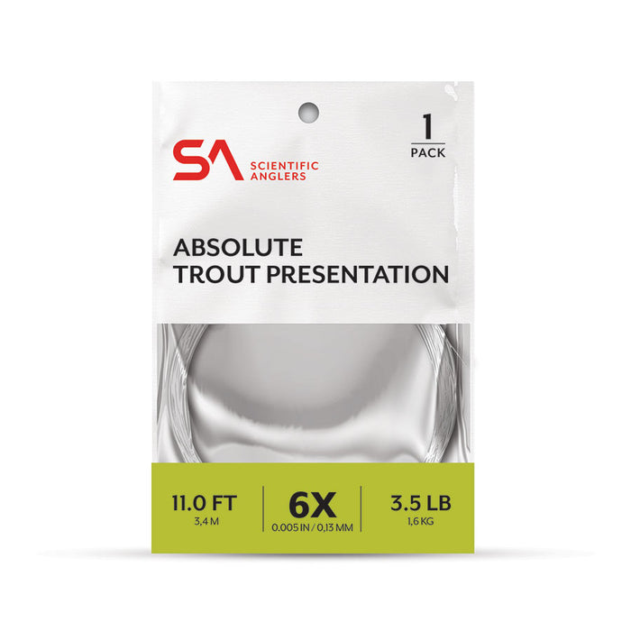 Scientific Anglers 14ft Absolute Trout Presentation Leaders 1-Pack - The Flyfisher
