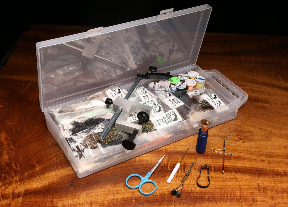 Hareline Fly Tying Kit with Premium Tools and Vise