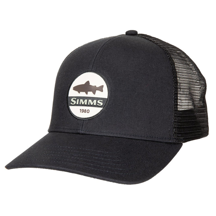 Simms Trout Patch Trucker Hat Black