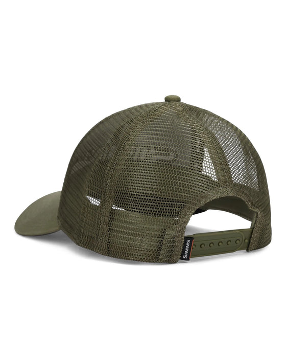 Simms Single Haul Trucker Back Eddy Camo Fill Loden
