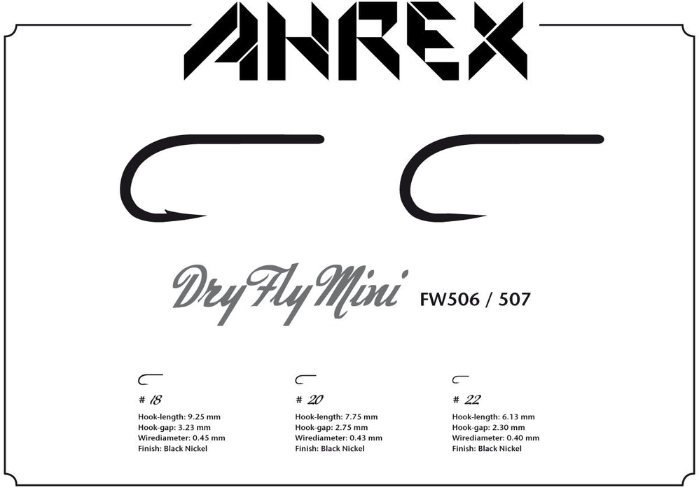 Ahrex FW507 - Dry Fly Mini Barbless Fly Hooks
