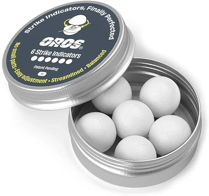Oros Small Strike Indicator 6 Pack White (In Storage Tin)