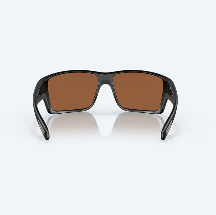 Costa Del Mar Reefton Pro Matte Black Copper Silver Mirror 580G Sunglasses