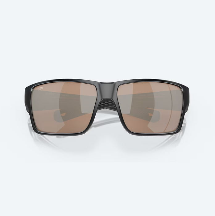 Costa Del Mar Reefton Pro Matte Black Copper Silver Mirror 580G Sunglasses