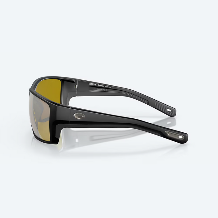 Costa Del Mar Reefton Pro Matte Black Sunrise Silver Mirror 580G Sunglasses