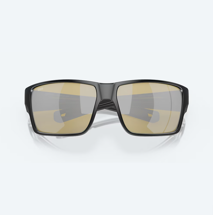 Costa Del Mar Reefton Pro Matte Black Sunrise Silver Mirror 580G Sunglasses