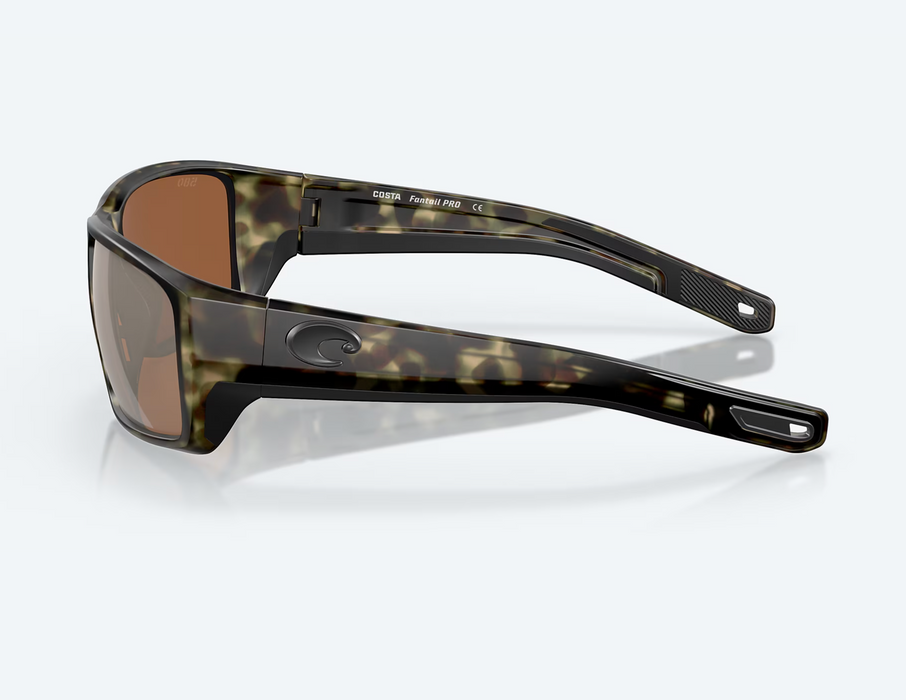 Costa Del Mar Fantail Pro Matte Wetlands Copper Silver Mirror 580G Sunglasses