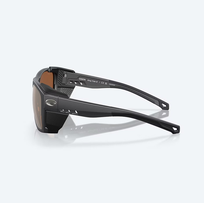 Costa Del Mar King Tide 6 Black Pearl Copper Silver Mirror 580G Sunglasses