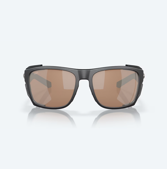 Costa Del Mar King Tide 6 Black Pearl Copper Silver Mirror 580G Sunglasses