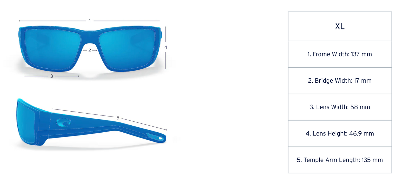 Costa Del Mar King Tide 6 Black Pearl Sunrise Silver Mirror 580G Sunglasses