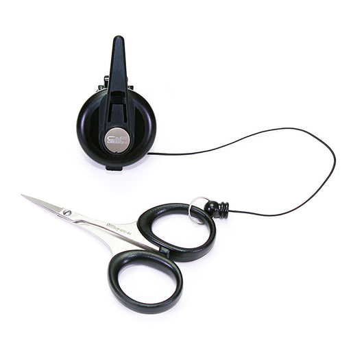 C&F Flex Clip-On Reel With Scissors (Scissors With Attached Zinger) - The Flyfisher