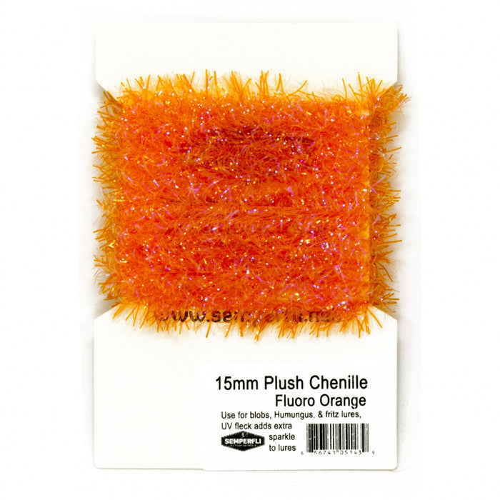 Semperfli 15mm Plush Chenille Fluoro Orange
