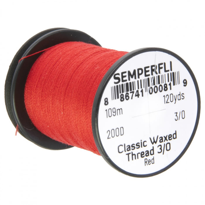Semperfli Classic Waxed Thread Red