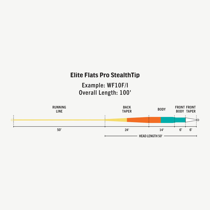 Rio DirectCore Flats Pro 6ft Intermediate Stealth Tip Fly Line - The Flyfisher