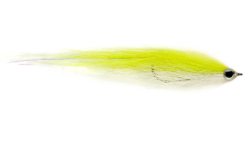 Daz's Bendback Chartreuse & White 2/0