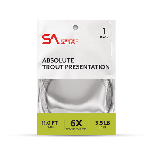 Scientific Anglers 14ft Absolute Trout Presentation Leaders 1-Pack - The Flyfisher