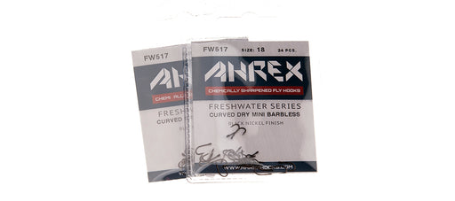 Ahrex FW517 - Curved Dry Mini Barbless Fly Hooks