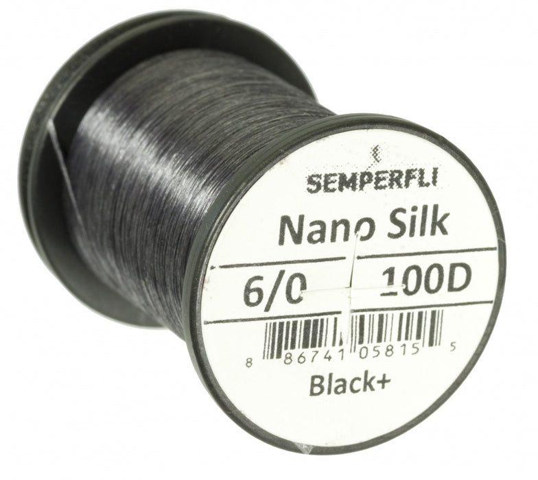 Semperfli Nano Silk 'Predator' Thread 100D Black