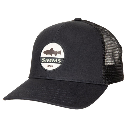 Simms Trout Patch Trucker Hat Black