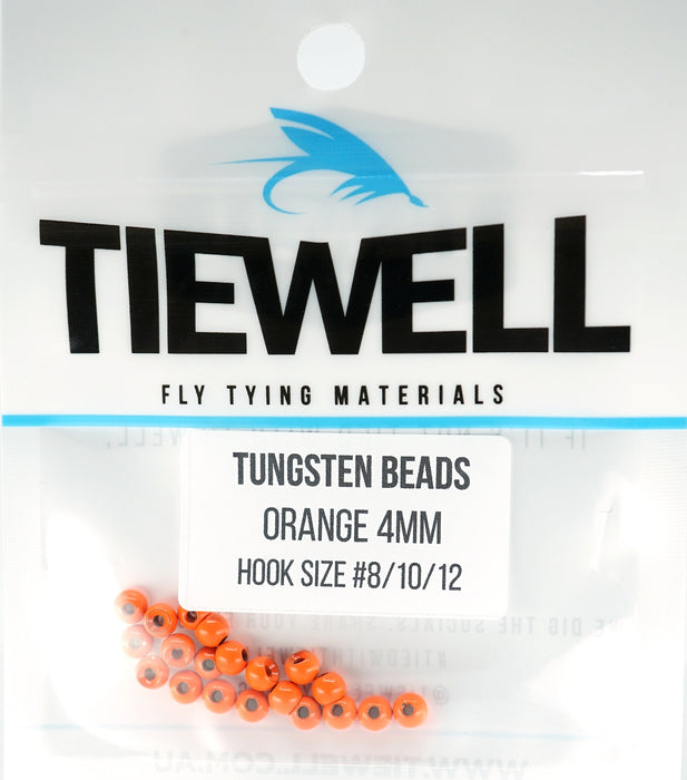 Tiewell Round Tungsten Beads Orange